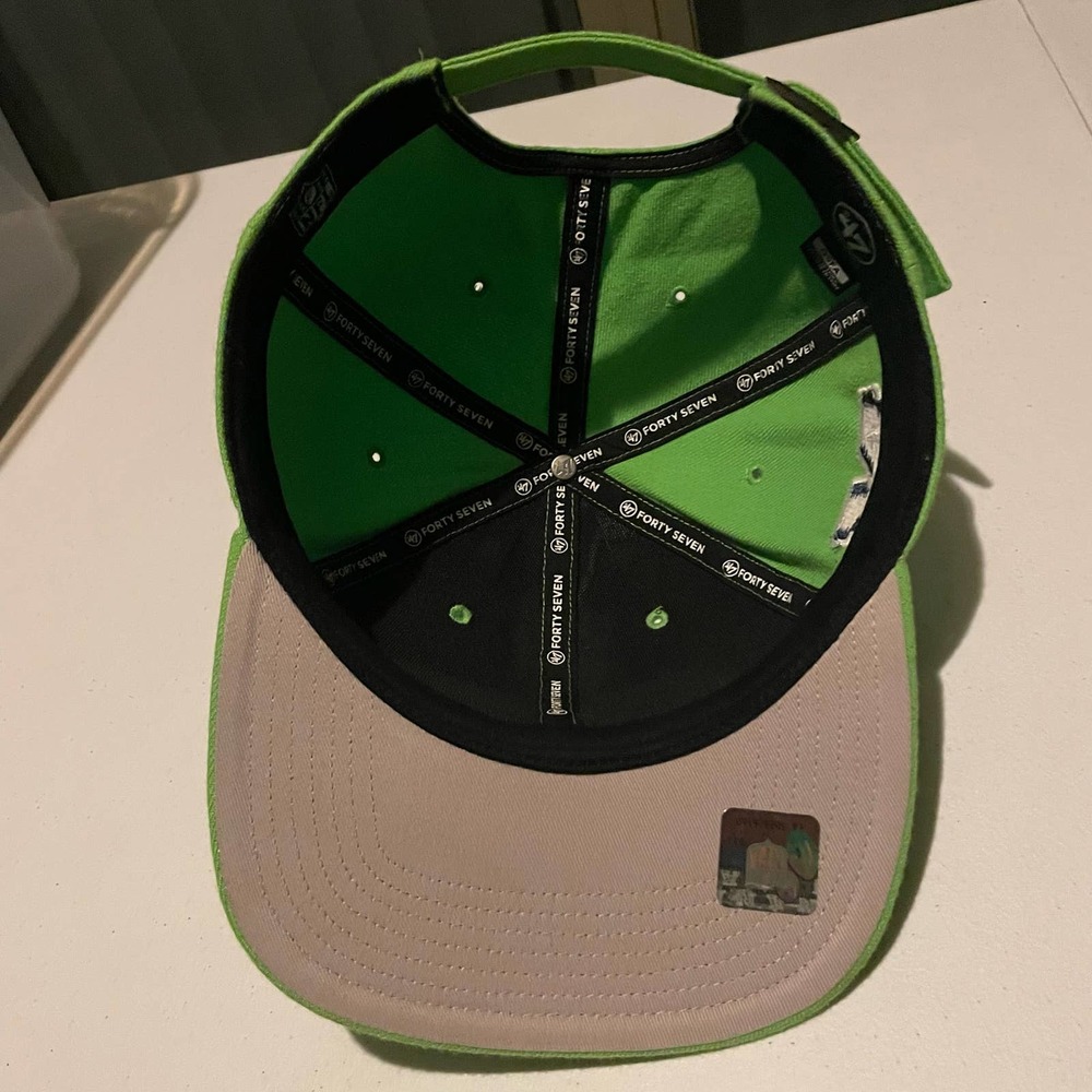 Seattle Seahawks NFL x '47‎ Brand Flat Bill Adjustable Strapback Hat Adult OSFA - Picture 6 of 9